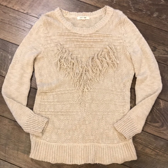 Fringe Cream Sweater - Picture 2 of 4